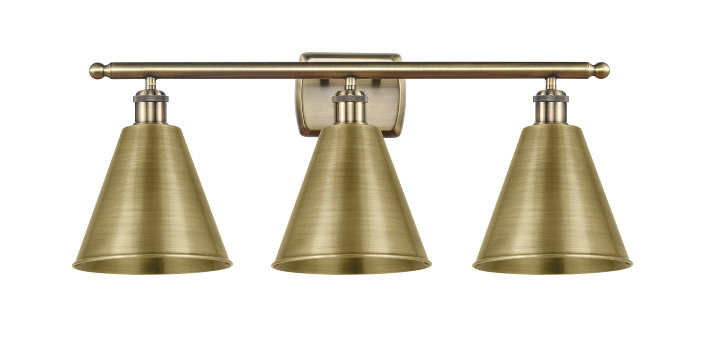 Ballston Industrial, Farmhouse, Restoration-Vintage Berkshire Metal Bath Vanity Light