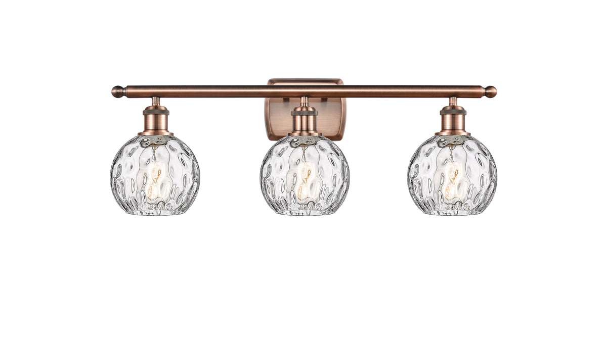 Athens Water Glass 26-Inch 3-Light Bath Vanity Light 9-Inch High