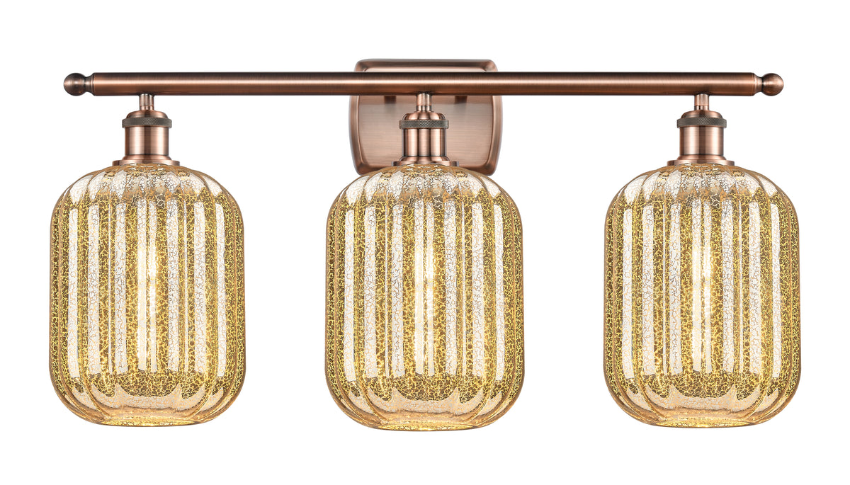 Preston Cylinder 27-Inch 3-Light Bath Vanity Light