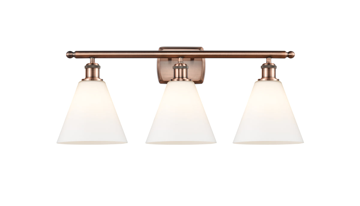 Berkshire Glass 28-Inch 3-Light Bath Vanity Light