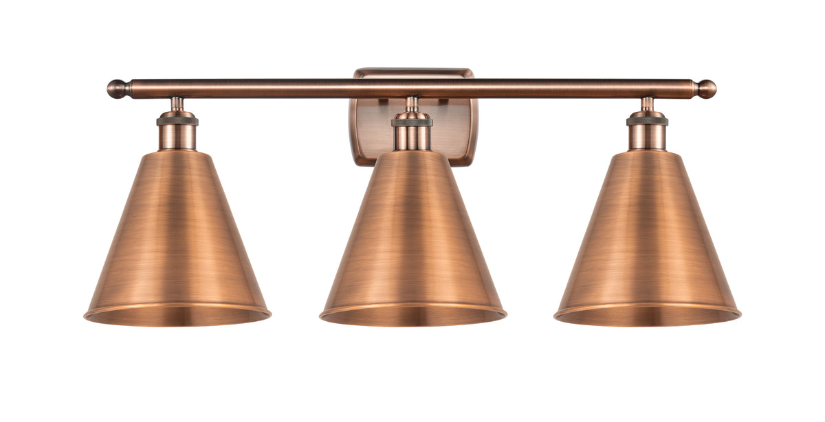Berkshire Metal 28-Inch 3-Light Bath Vanity Light with LED Bulbs
