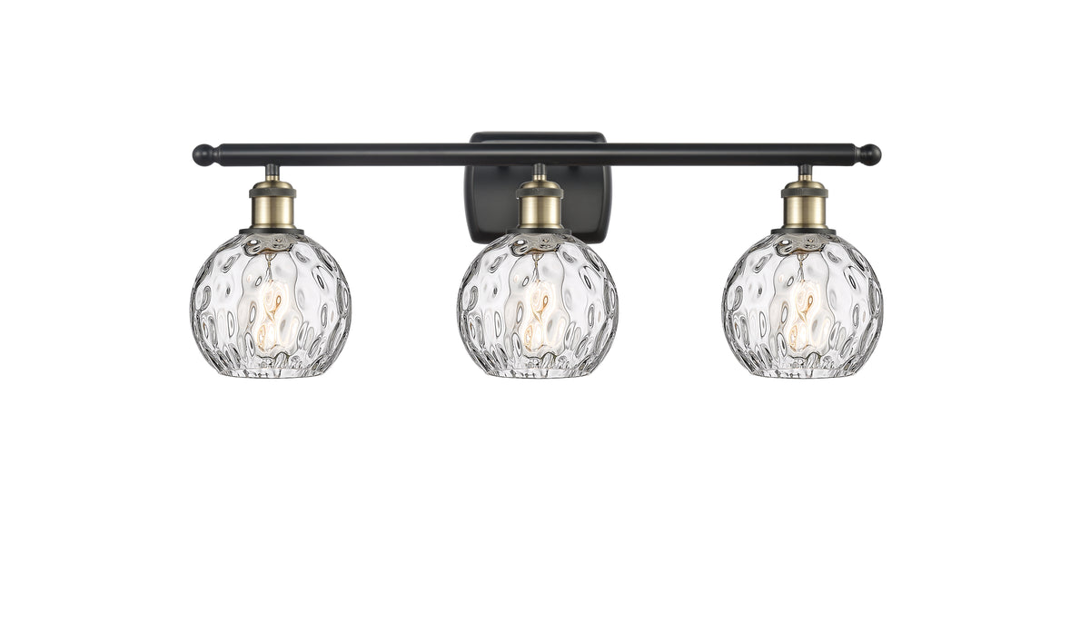 Athens Water Glass 26-Inch 3-Light Bath Vanity Light with LED Bulbs