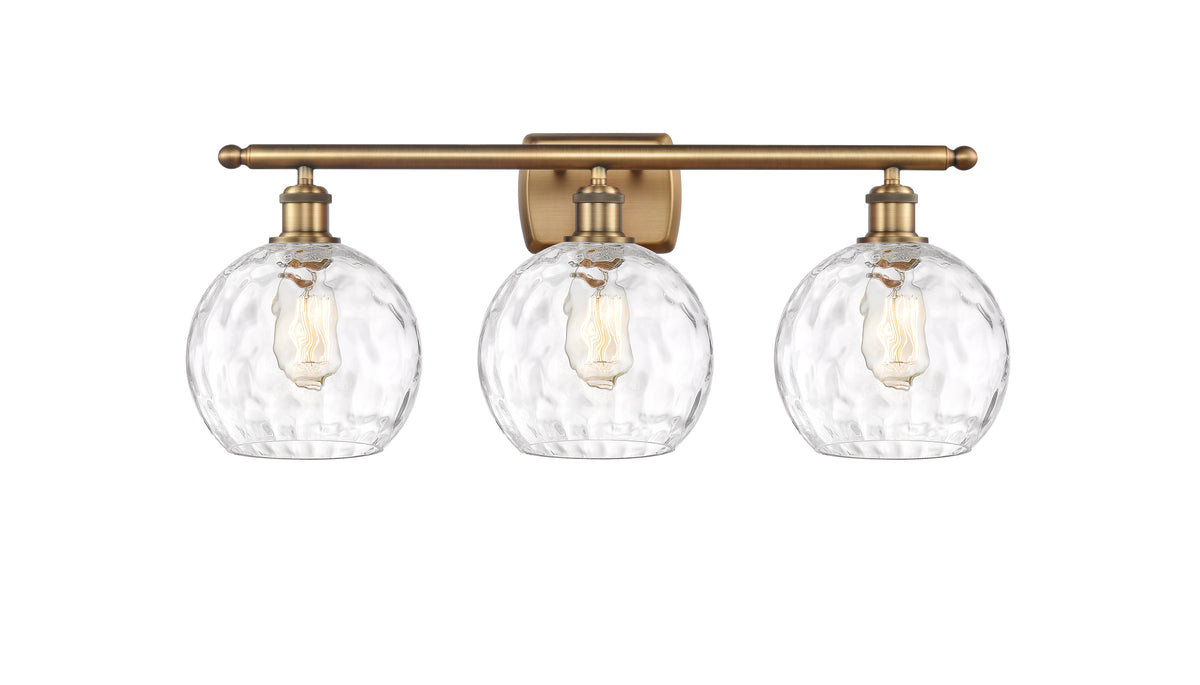 Athens Water Glass 28-Inch 3-Light Bath Vanity Light