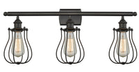 Austere Modern Contempo, Industrial, Restoration-Vintage Bleecker Bath Vanity Light