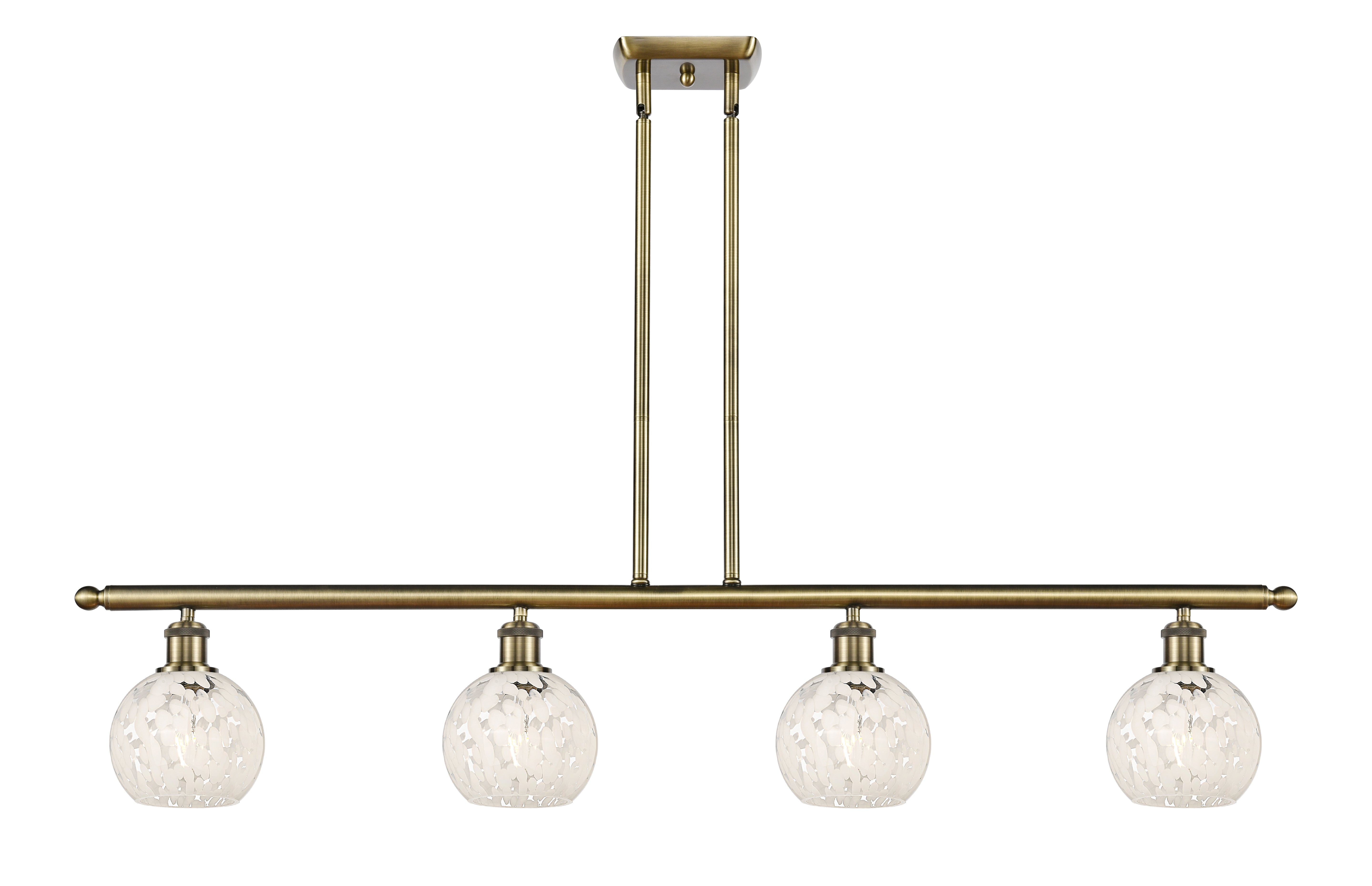 Ballston Island Light Cast Brass Steel Glass