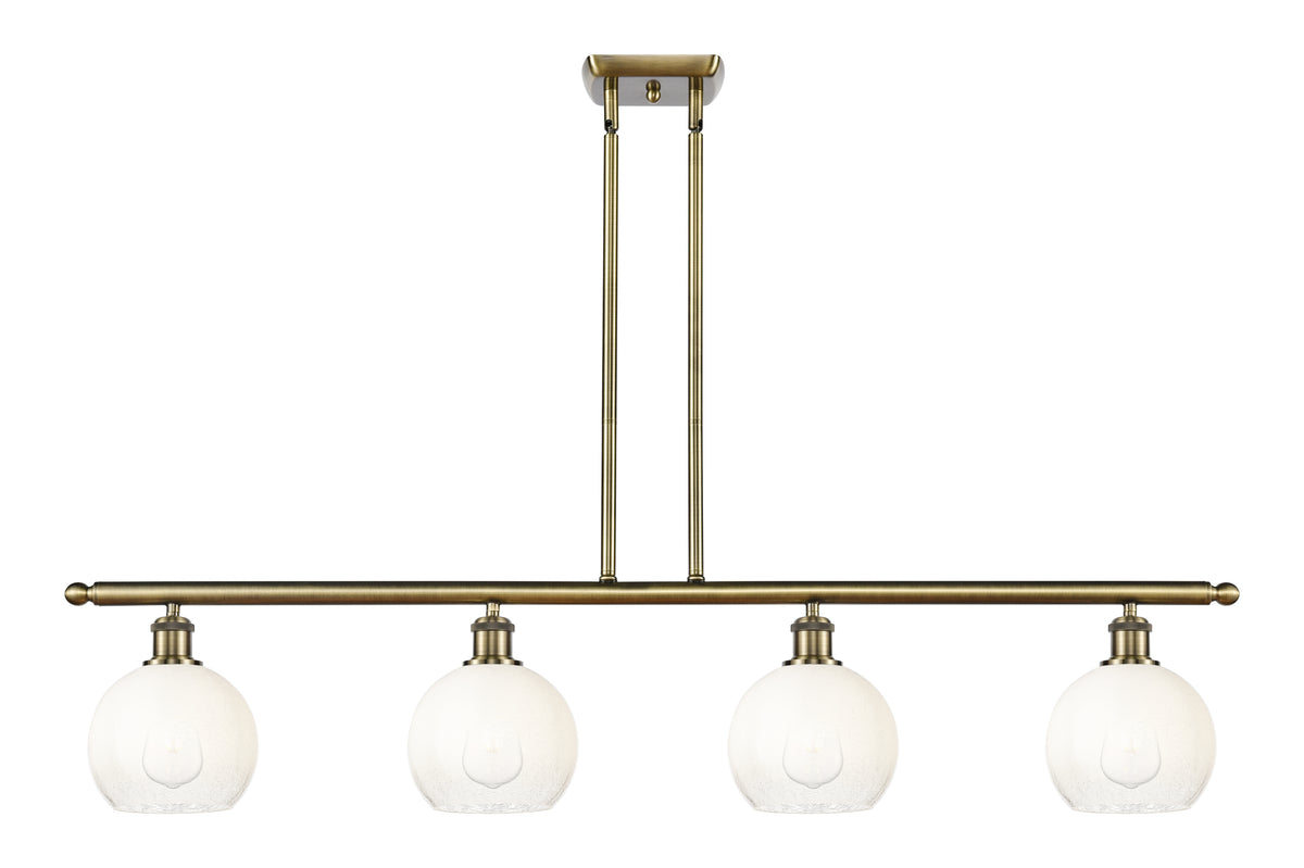 Brookhaven Globe 48-Inch 4-Light Stem-Hung Island Light 10.625-Inch High