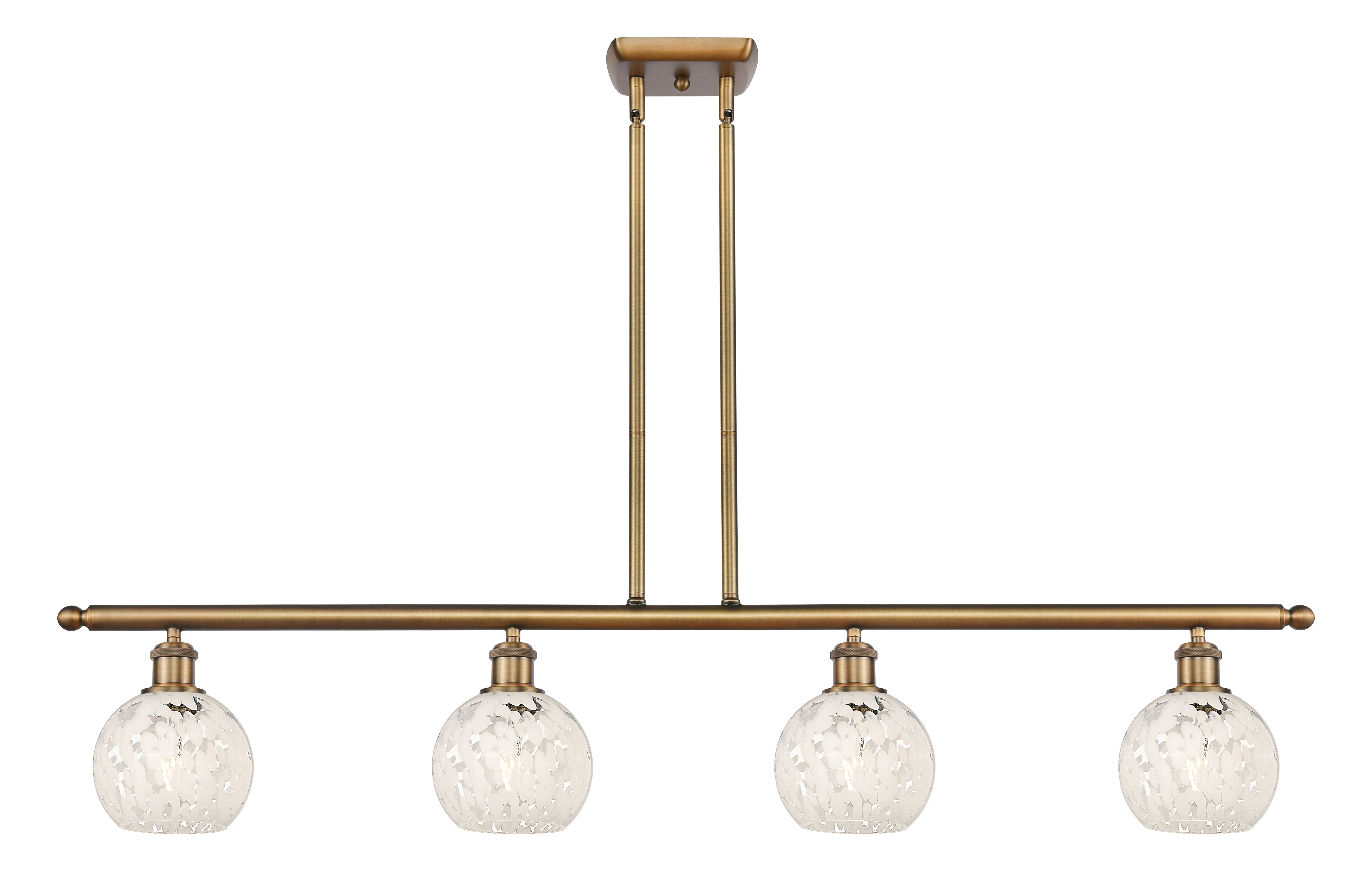 Ballston Island Light Cast Brass Steel Glass