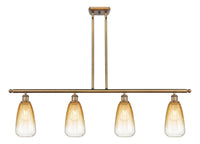 Brookhaven Almond 48-Inch 4-Light Stem-Hung Island Light 13.5-Inch High