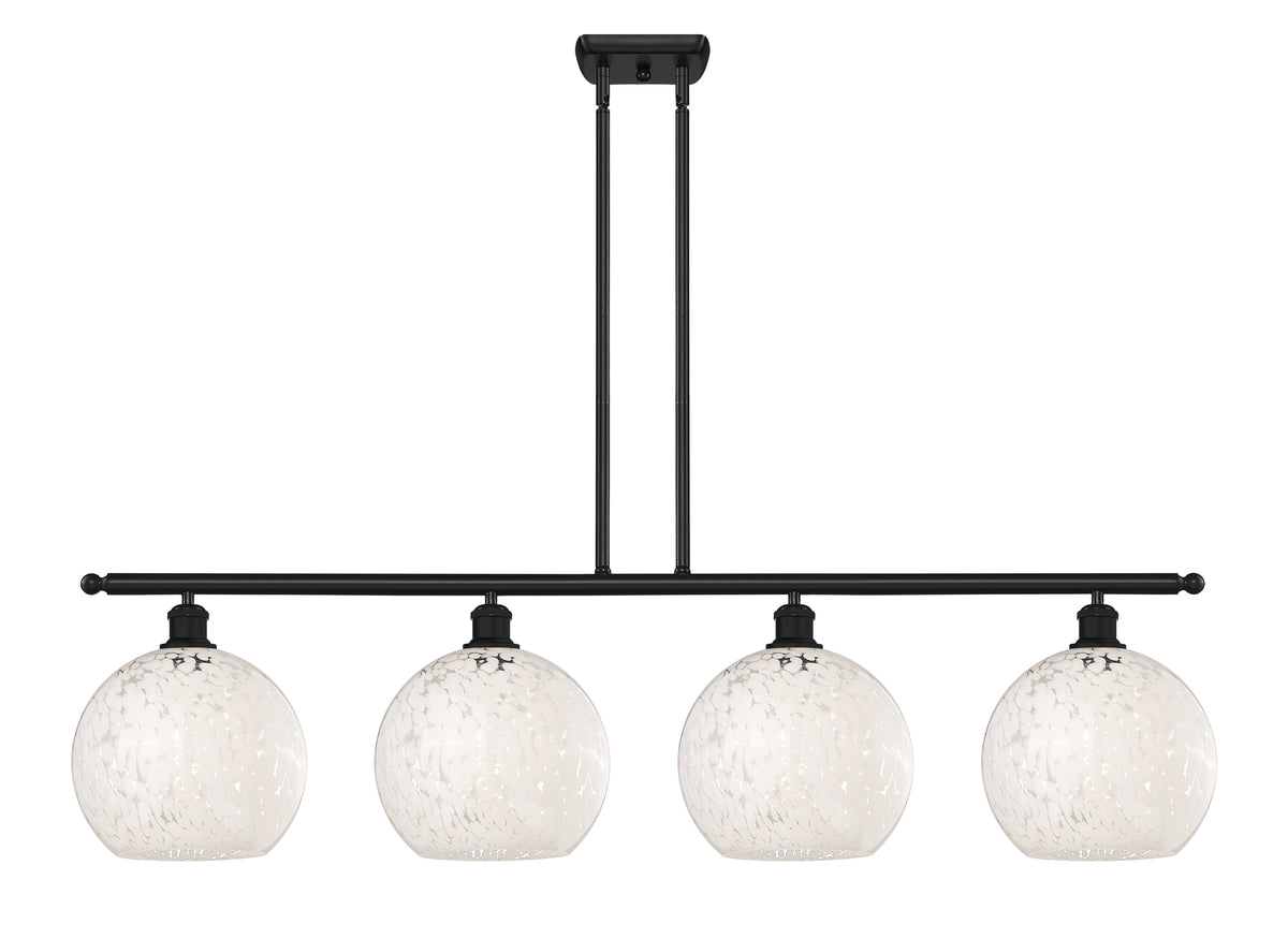 48-Inch 4-Light Stem-Hung Island Light 12.25-Inch High Sloped-Ceiling Compatible