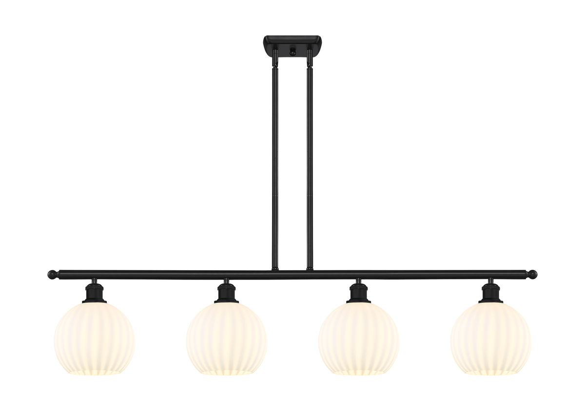 48-Inch 4-Light Stem-Hung Island Light 10.5-Inch High Sloped-Ceiling Compatible