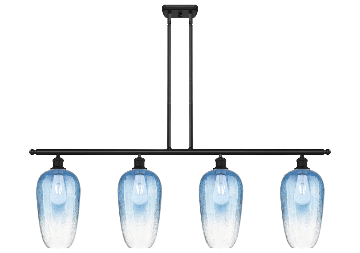 Brookhaven Flute 48-Inch 4-Light Stem-Hung Island Light