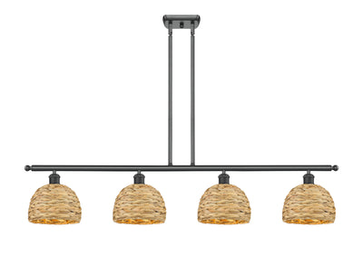 Ballston Island Light Woven Rattan Cast Brass