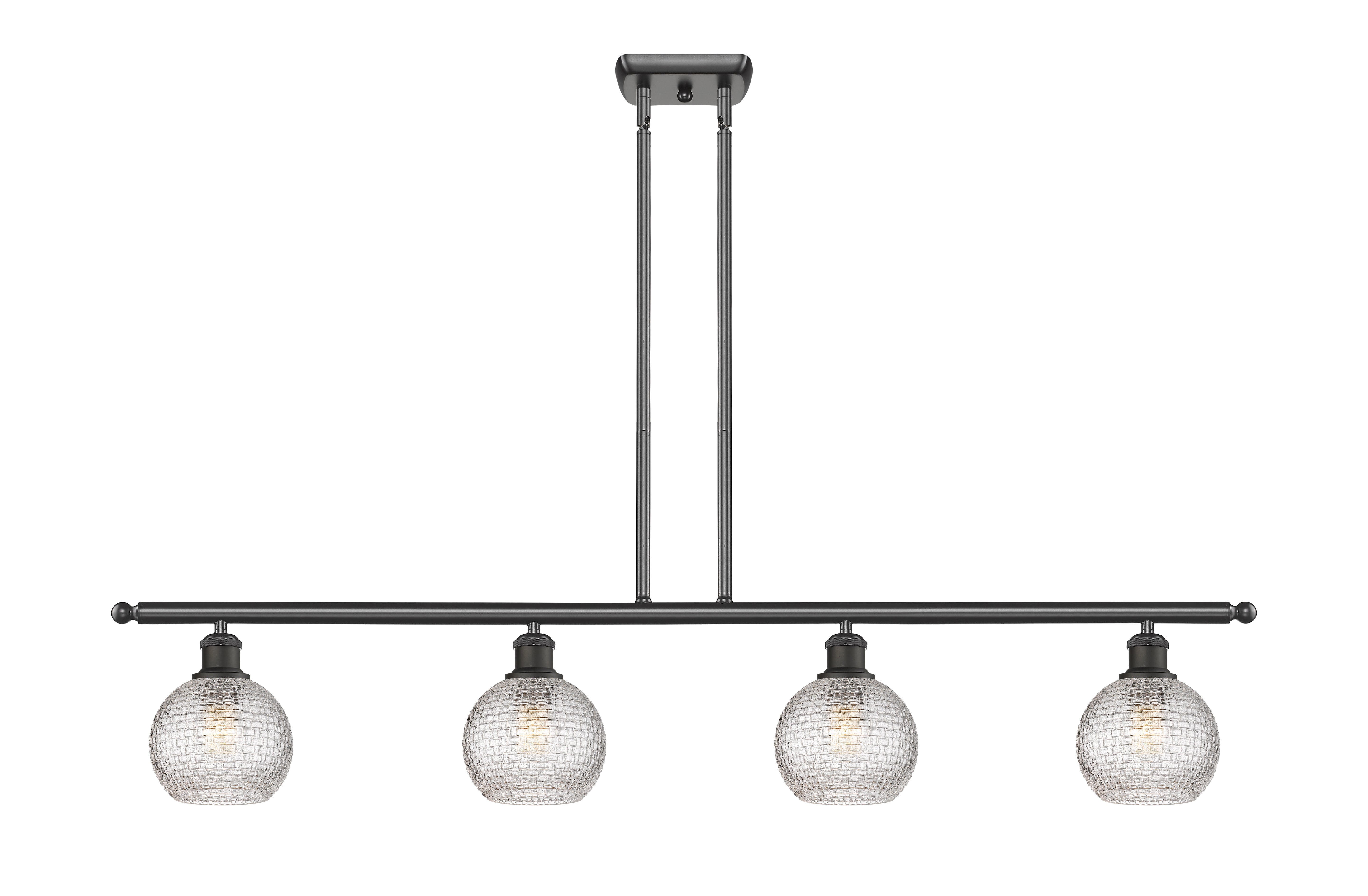 Ballston Island Light Cast Brass Steel Glass