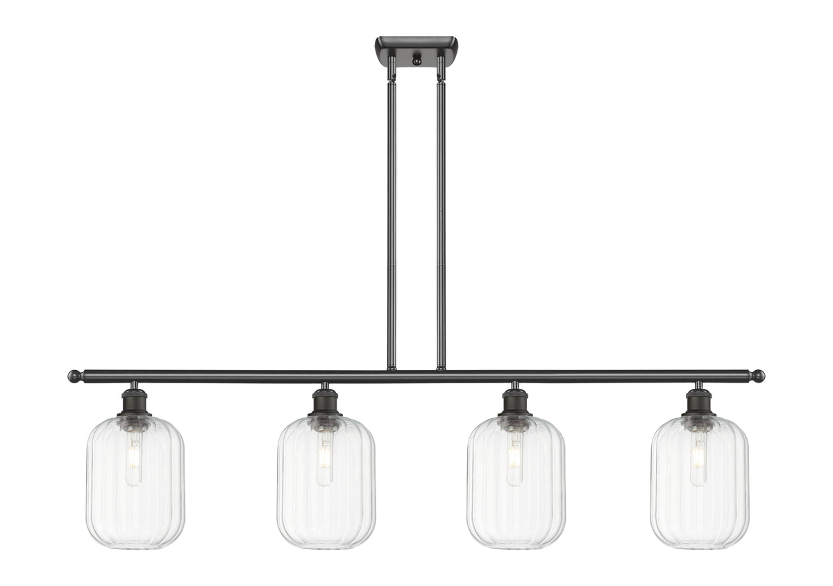Preston Cylinder 48-Inch 4-Light Stem-Hung Island Light 12.25-Inch High