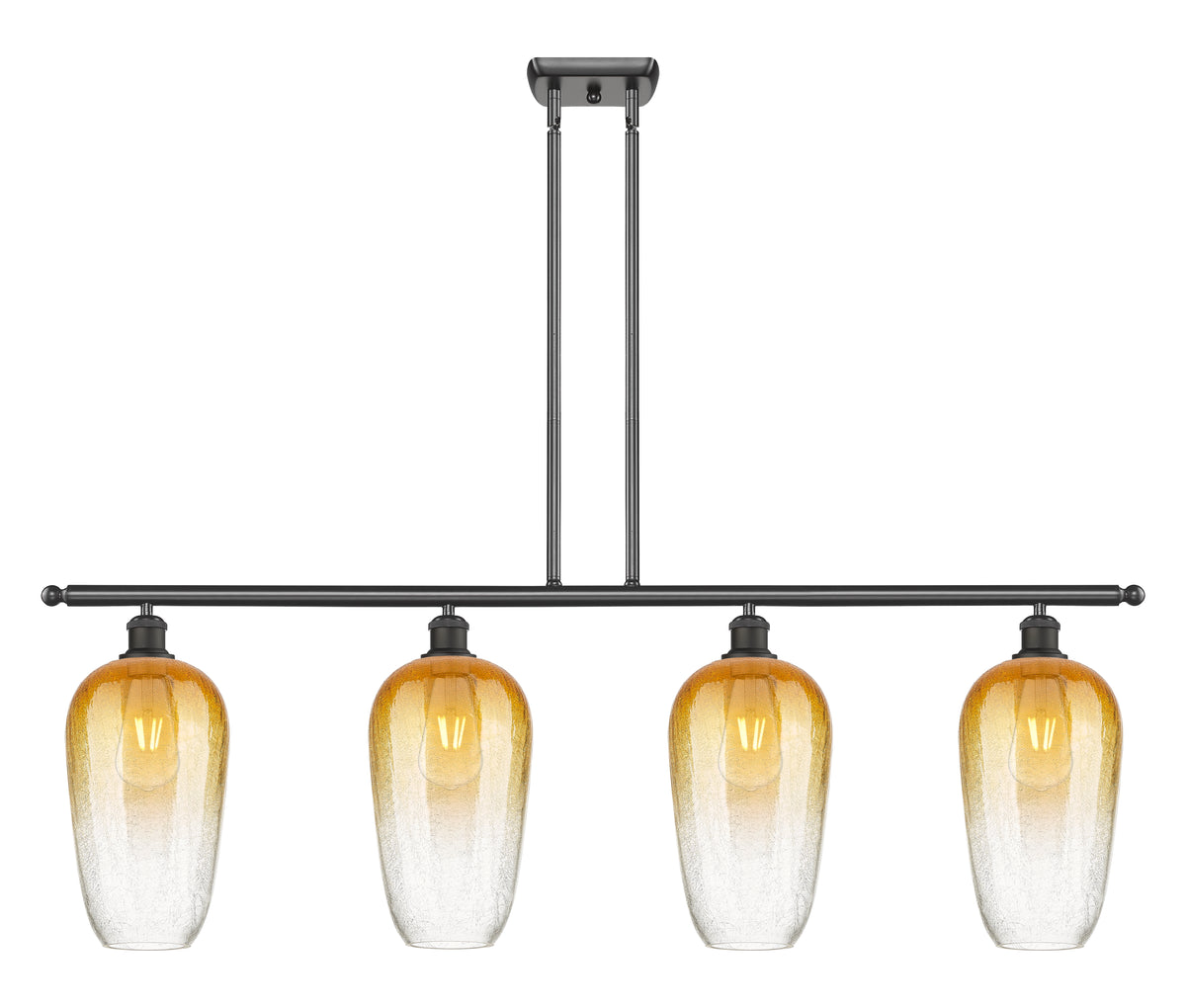 Brookhaven Flute 48-Inch 4-Light Stem-Hung Island Light