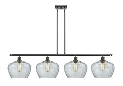 Ballston Island Light Cast Brass Glass Steel