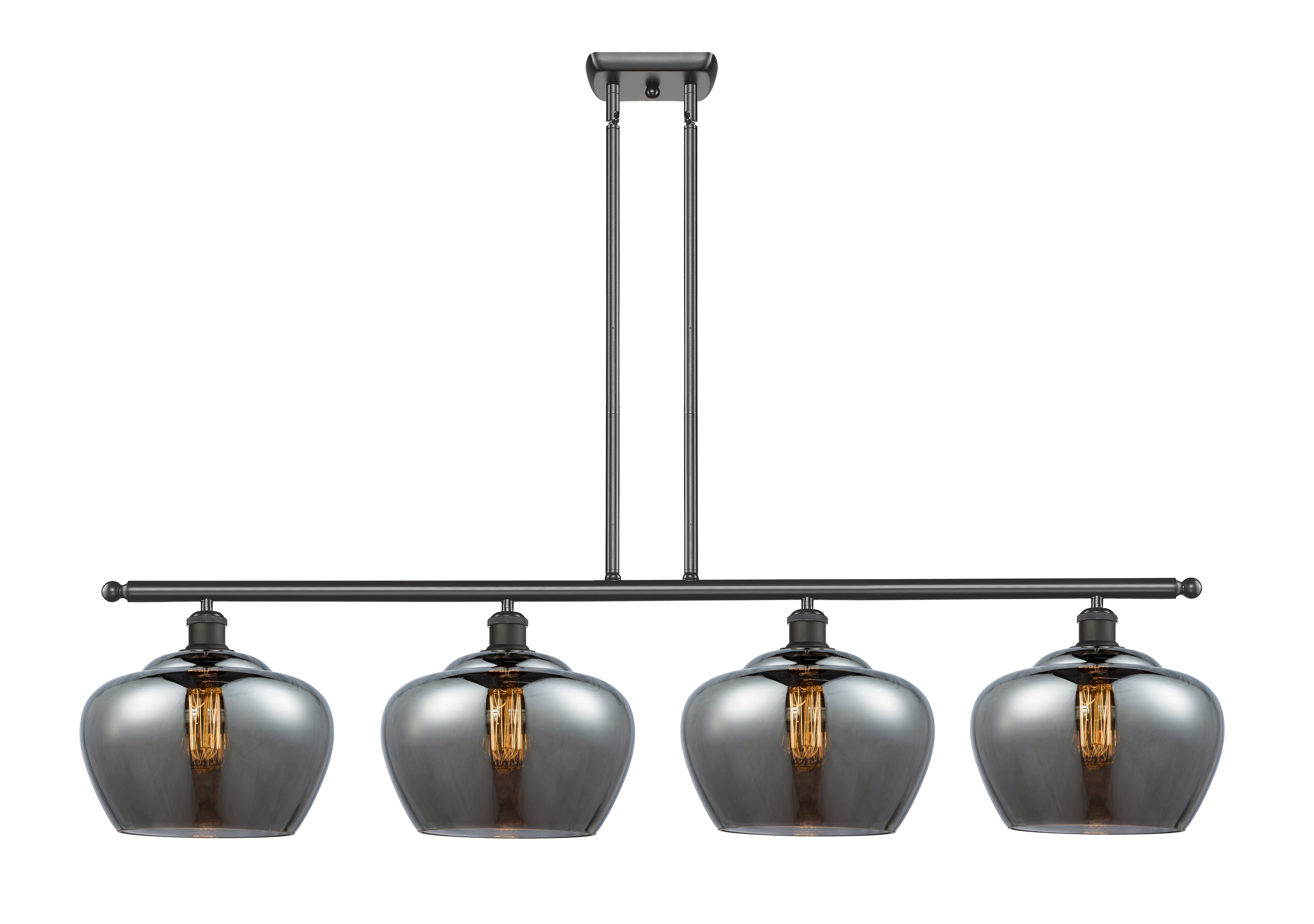 Ballston Island Light Cast Brass Glass Steel