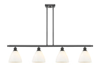 Bristol 48-Inch 4-Light Stem-Hung Island Light with LED Bulbs Dome Shade 10-Inch High