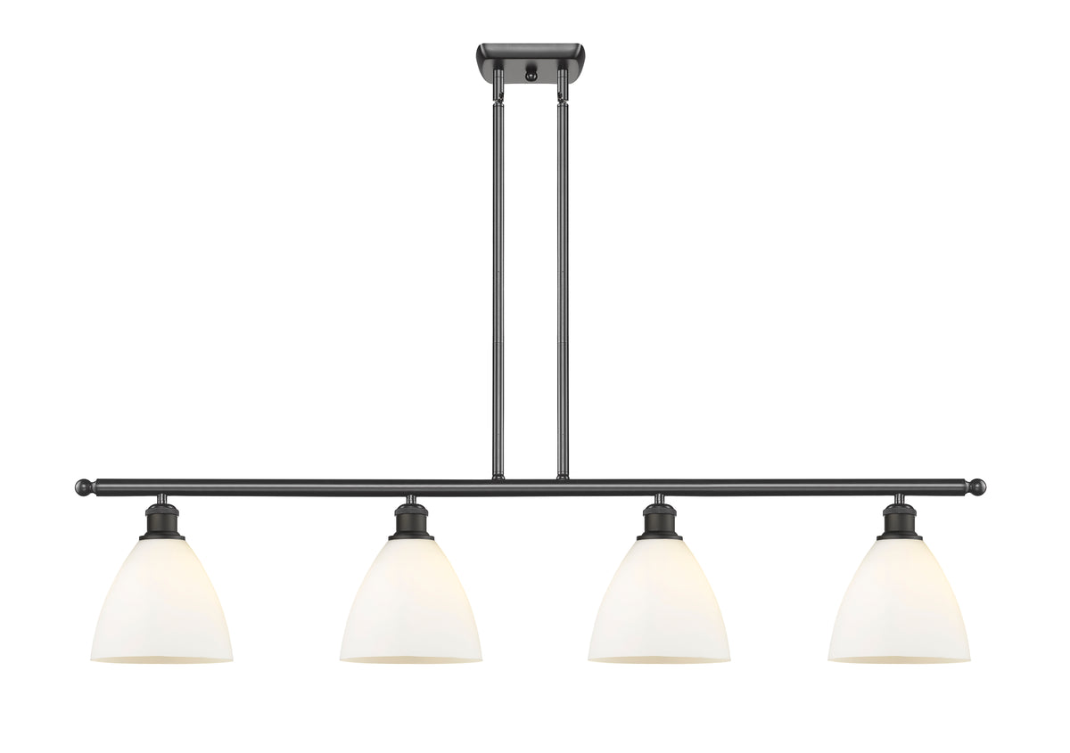 Bristol 48-Inch 4-Light Stem-Hung Island Light Dome Shade 10-Inch High