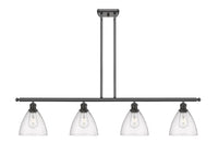Bristol 48-Inch 4-Light Stem-Hung Island Light with LED Bulbs Dome Shade 10-Inch High