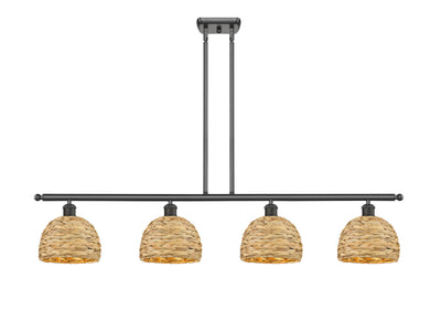 Ballston Island Light Woven Rattan Cast Brass