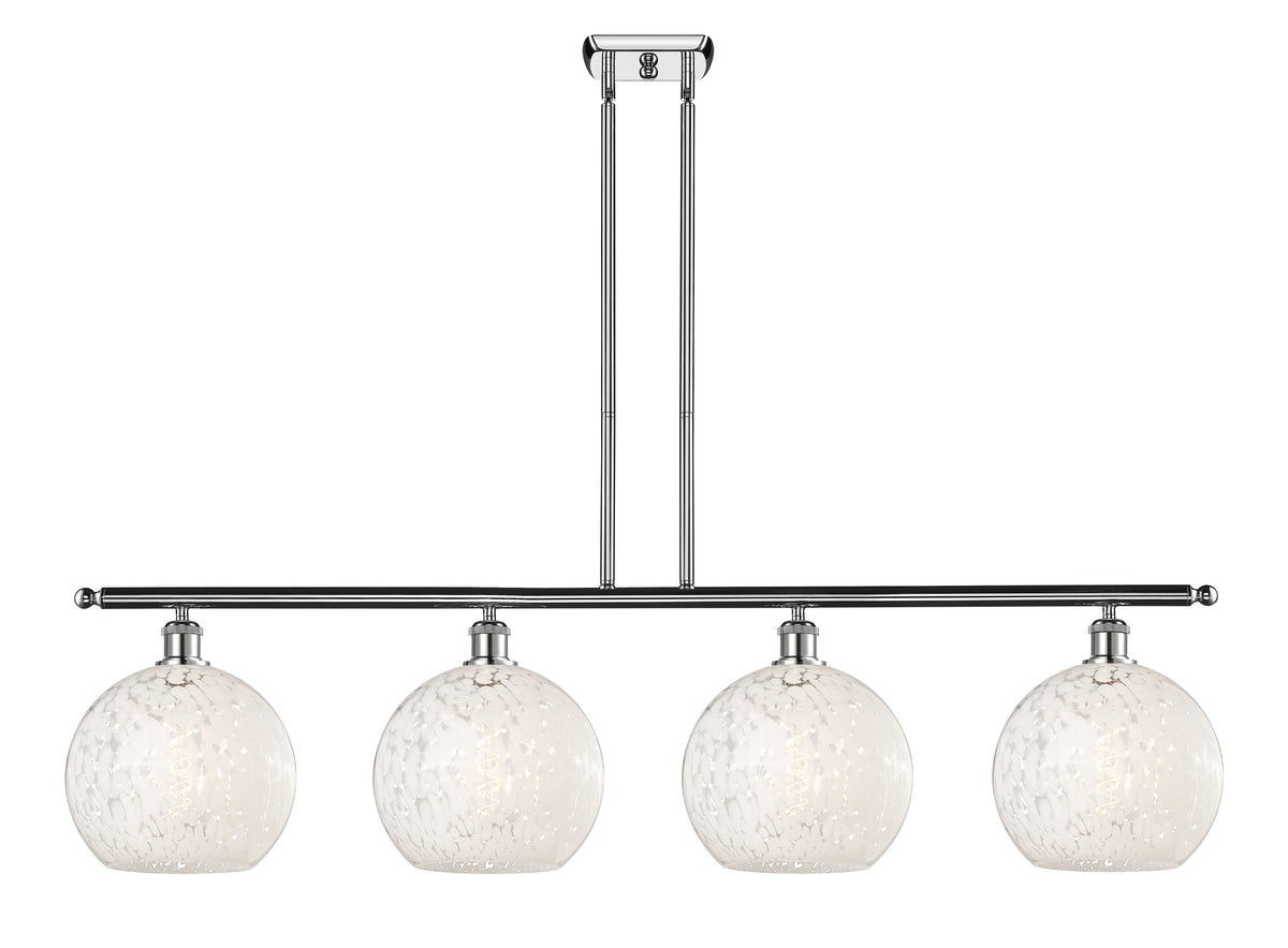 48-Inch 4-Light Stem-Hung Island Light 12.25-Inch High Sloped-Ceiling Compatible