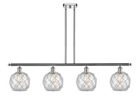 Farmhouse Rope 48-Inch 4-Light Stem-Hung Island Light with LED Bulbs 10.5-Inch High