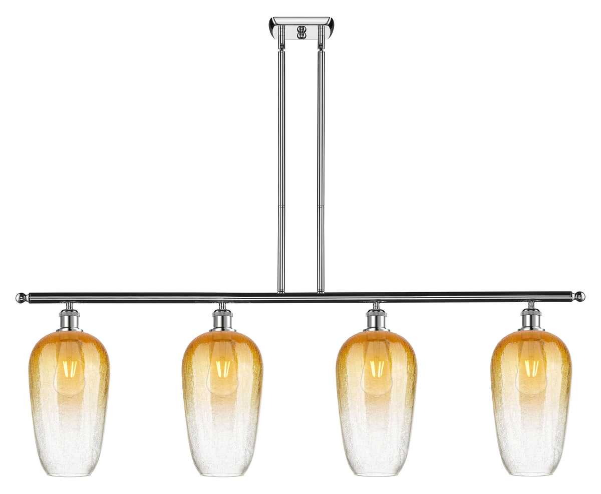 Brookhaven Flute 48-Inch 4-Light Stem-Hung Island Light