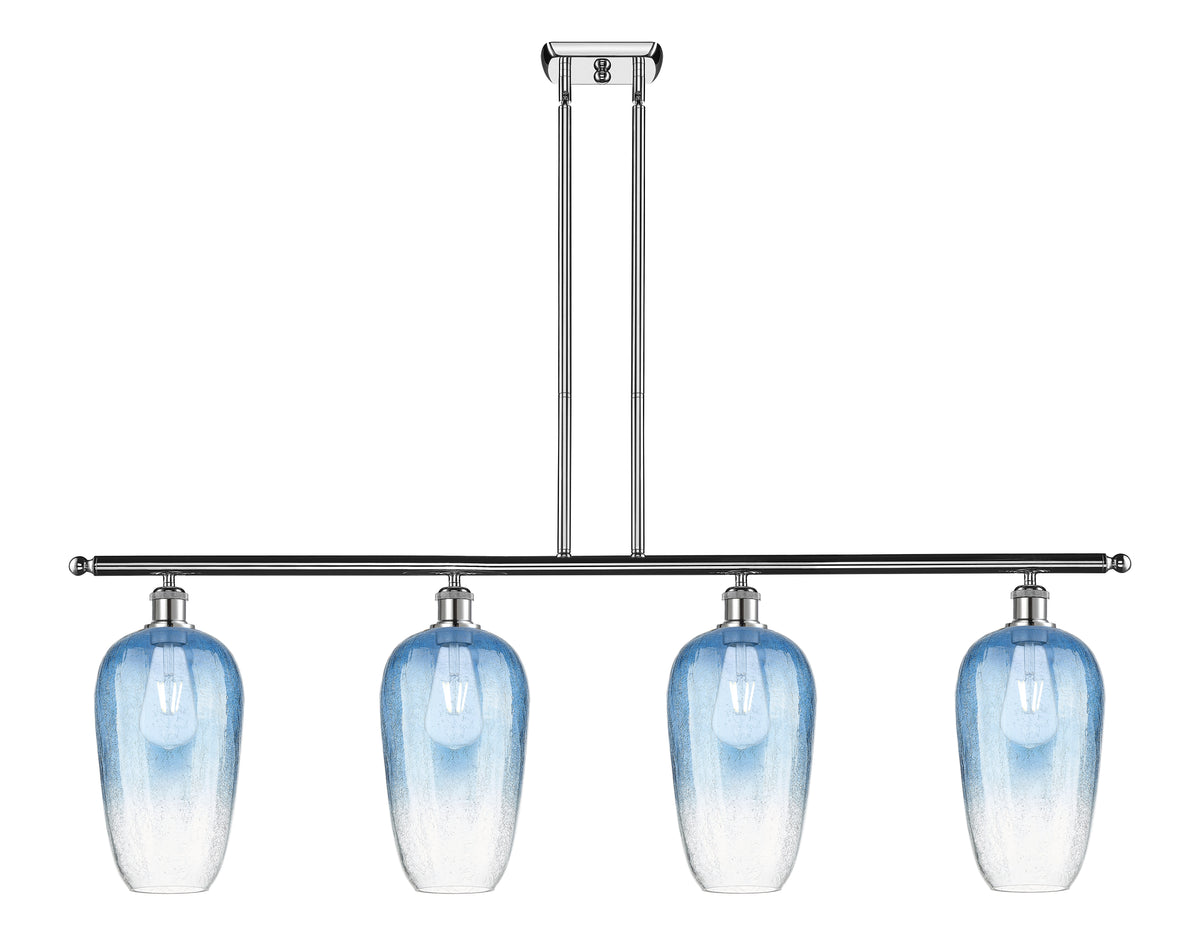 Brookhaven Flute 48-Inch 4-Light Stem-Hung Island Light