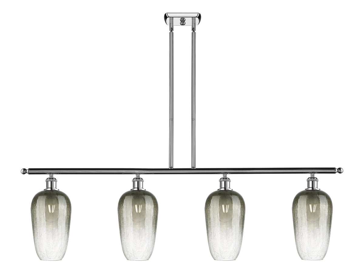 Brookhaven Flute 48-Inch 4-Light Stem-Hung Island Light