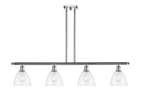 Bristol 48-Inch 4-Light Stem-Hung Island Light Dome Shade 10-Inch High
