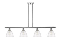 Bristol 48-Inch 4-Light Stem-Hung Island Light with LED Bulbs Dome Shade 10-Inch High