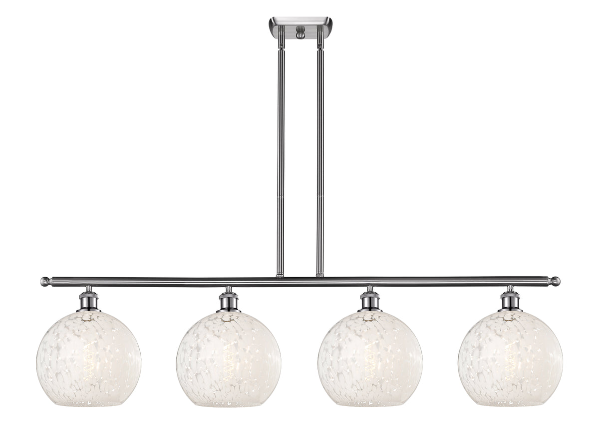 48-Inch 4-Light Stem-Hung Island Light 12.25-Inch High Sloped-Ceiling Compatible