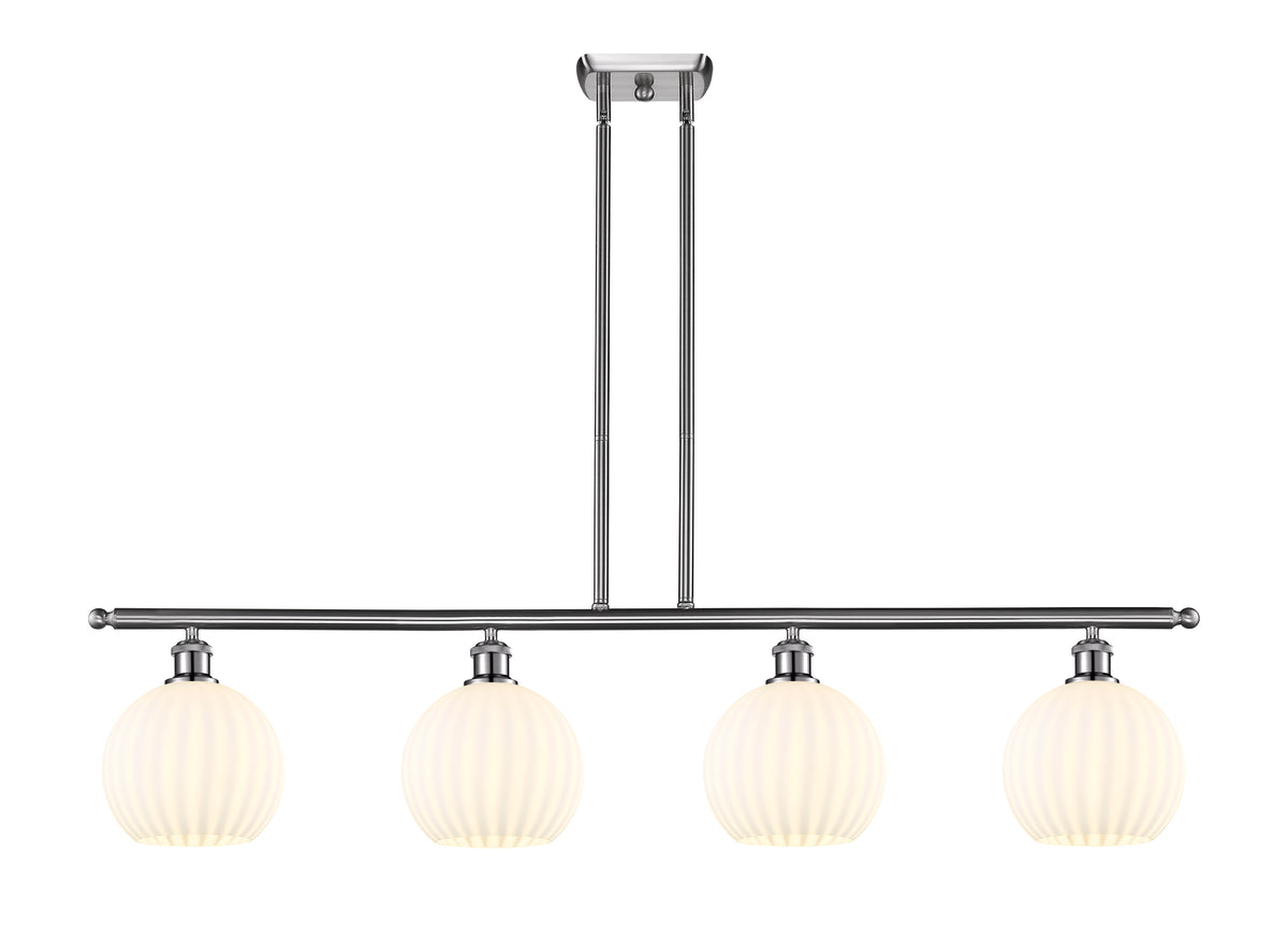 48-Inch 4-Light Stem-Hung Island Light 10.5-Inch High Sloped-Ceiling Compatible