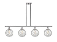 Farmhouse Rope 48-Inch 4-Light Stem-Hung Island Light with LED Bulbs 10.5-Inch High