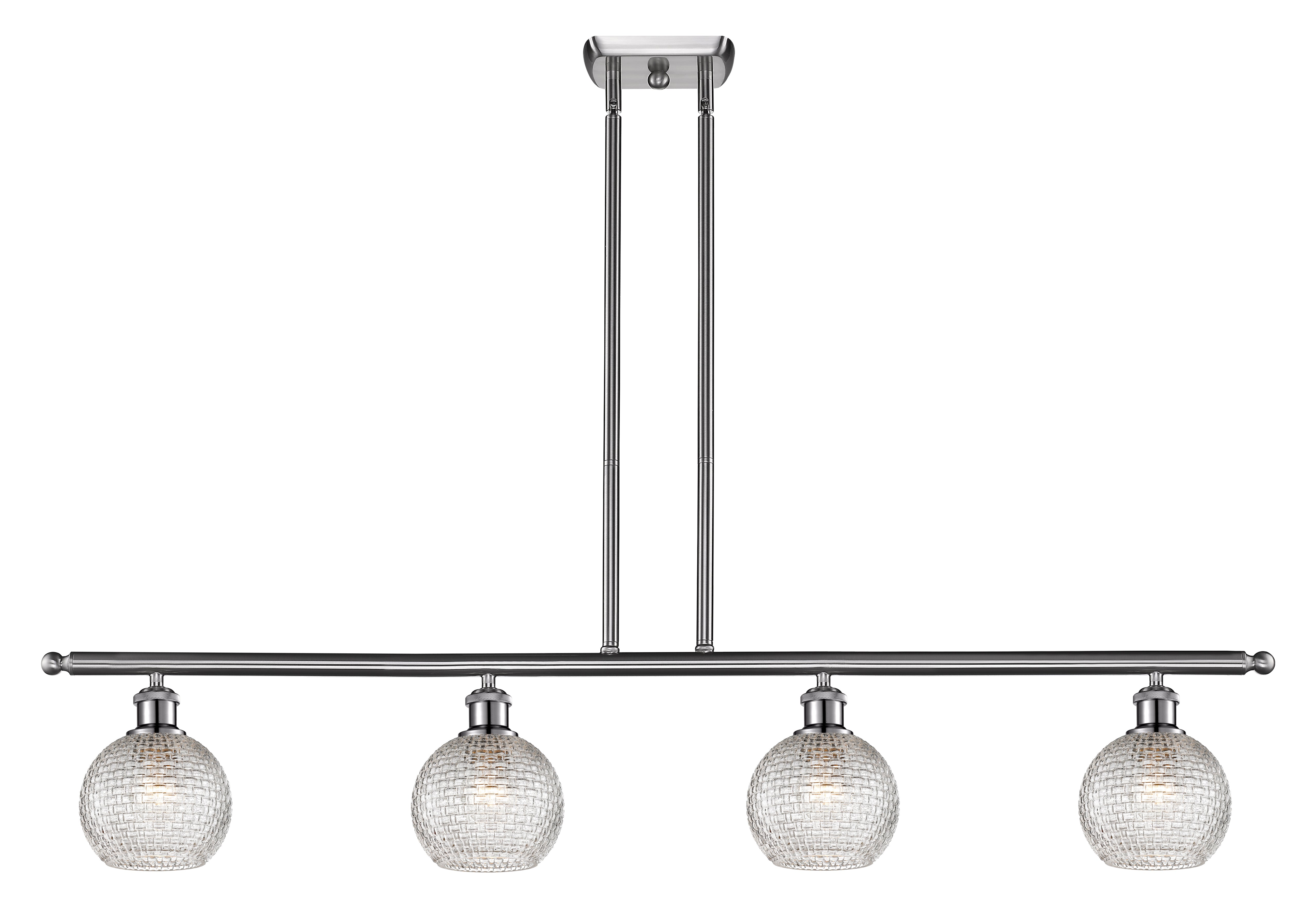 Ballston Island Light Cast Brass Steel Glass