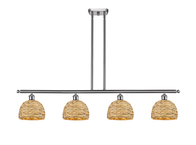 Ballston Island Light Woven Rattan Cast Brass