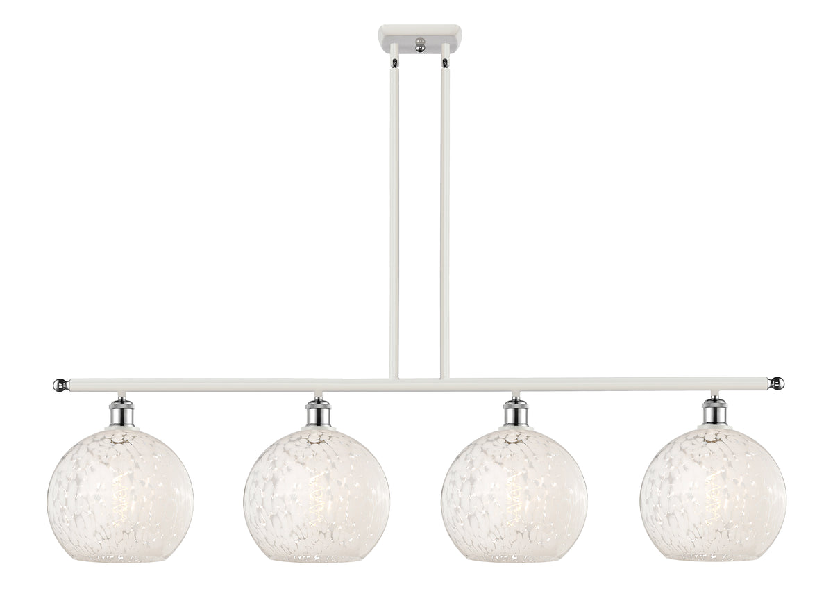 48-Inch 4-Light Stem-Hung Island Light 12.25-Inch High Sloped-Ceiling Compatible