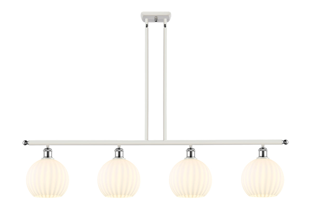 48-Inch 4-Light Stem-Hung Island Light 10.5-Inch High Sloped-Ceiling Compatible