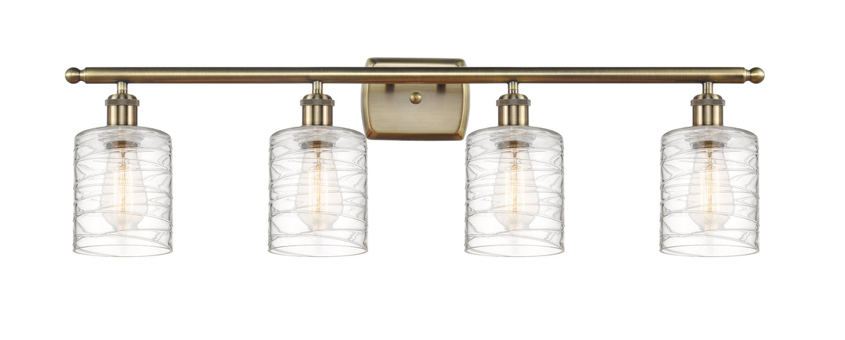 Cobbleskill 35-Inch 4-Light Bath Vanity Light with LED Bulbs