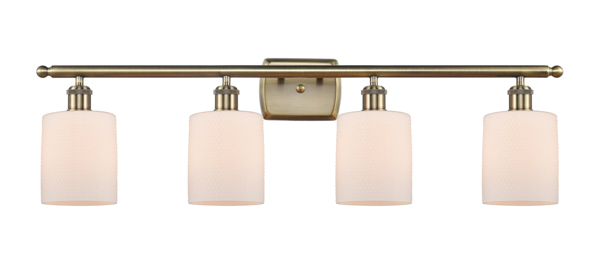 Cobbleskill 35-Inch 4-Light Bath Vanity Light with LED Bulbs Dimmable