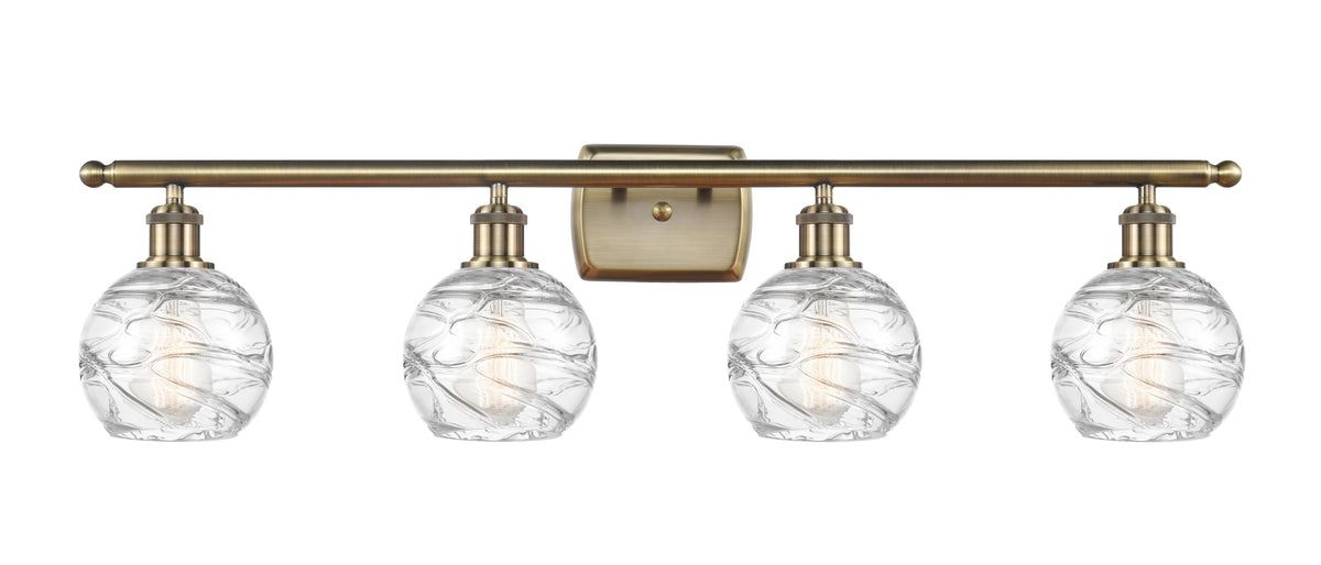 Athens Deco Swirl 36-Inch 4-Light Bath Vanity Light 9.125-Inch High