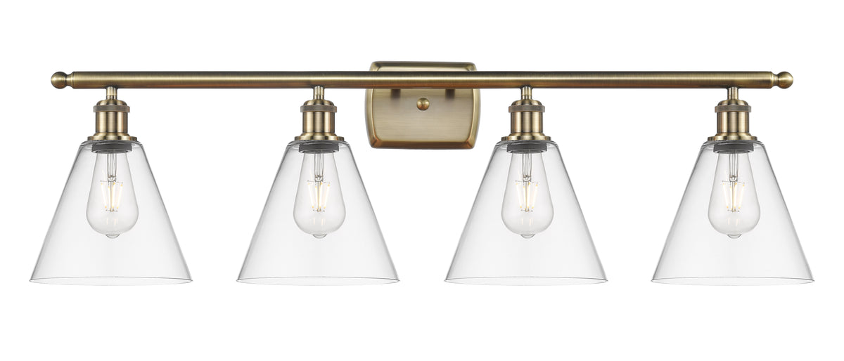 Berkshire Glass 38-Inch 4-Light Bath Vanity Light