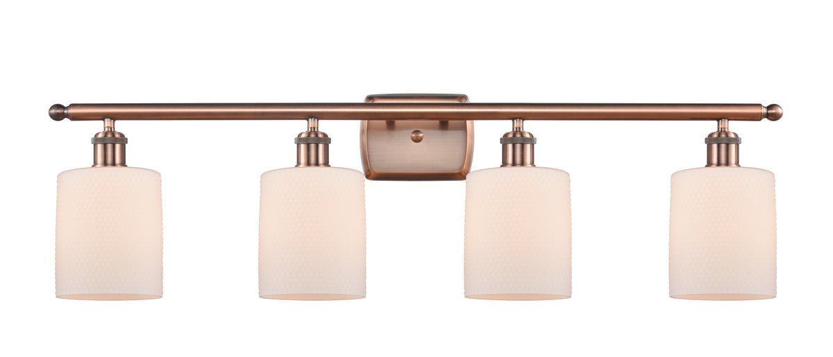 Cobbleskill 35-Inch 4-Light Bath Vanity Light with LED Bulbs Dimmable