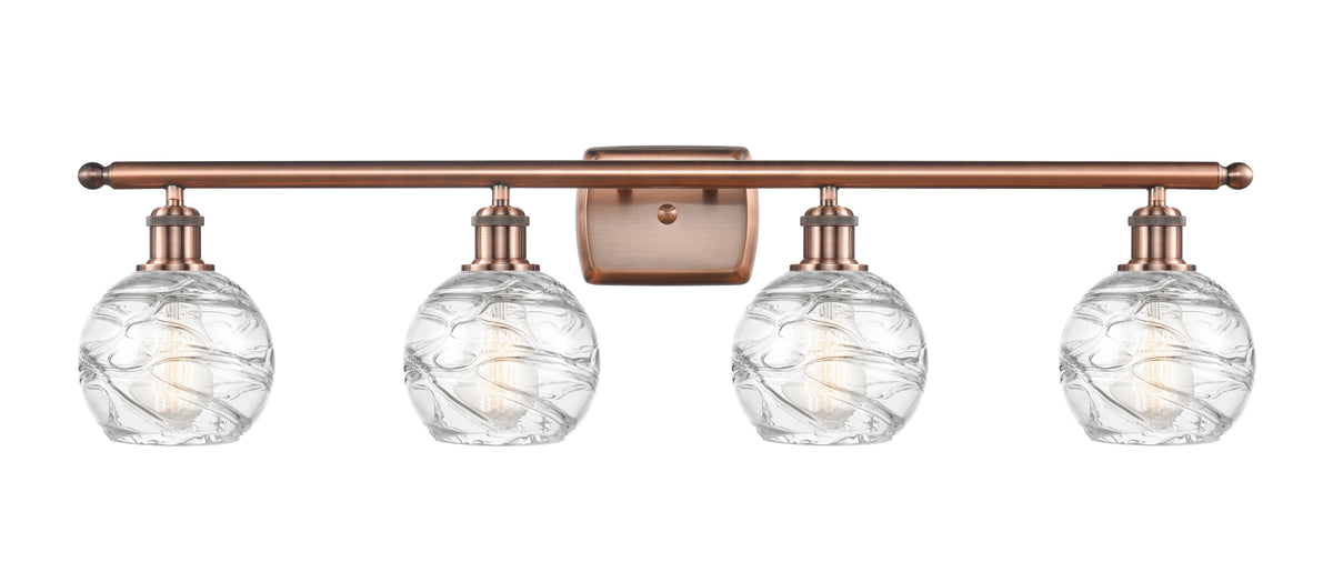 Athens Deco Swirl 36-Inch 4-Light Bath Vanity Light 9.125-Inch High