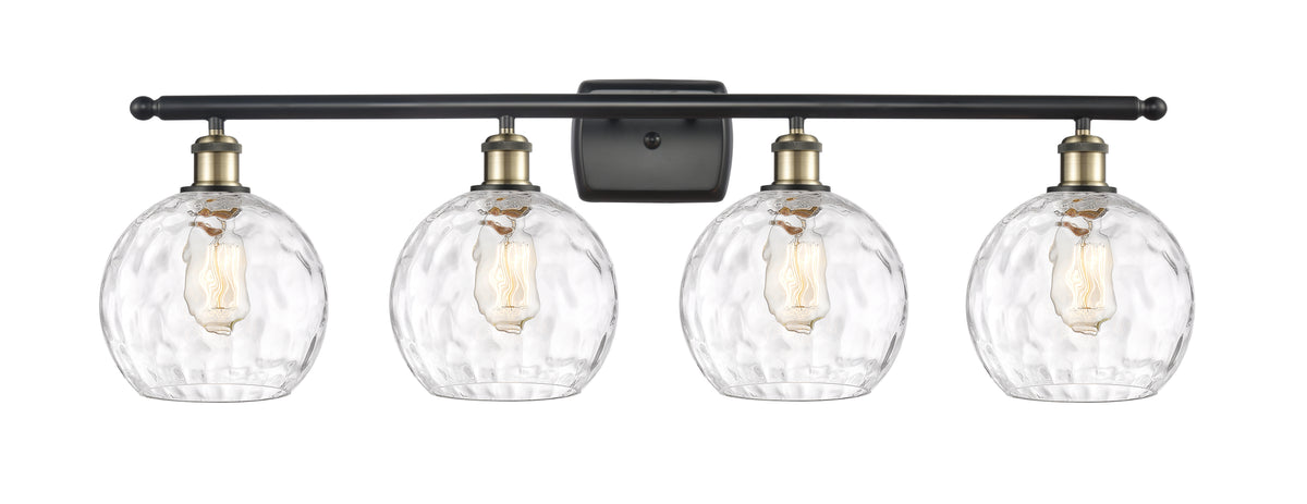 Athens Water Glass 38-Inch 4-Light Bath Vanity Light with LED Bulbs