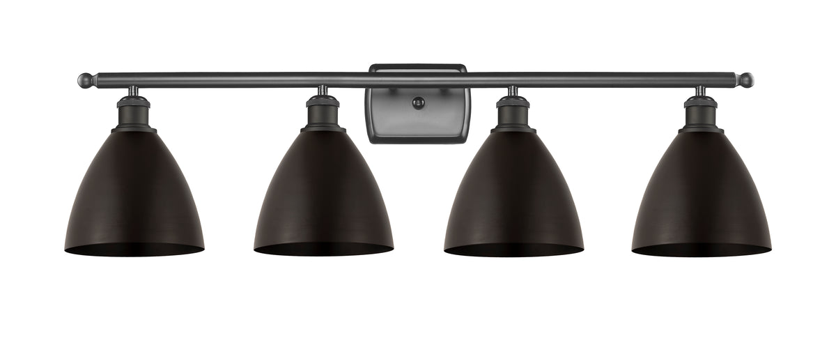 Bristol 38-Inch 4-Light Bath Vanity Light with LED Bulbs Cone Shade