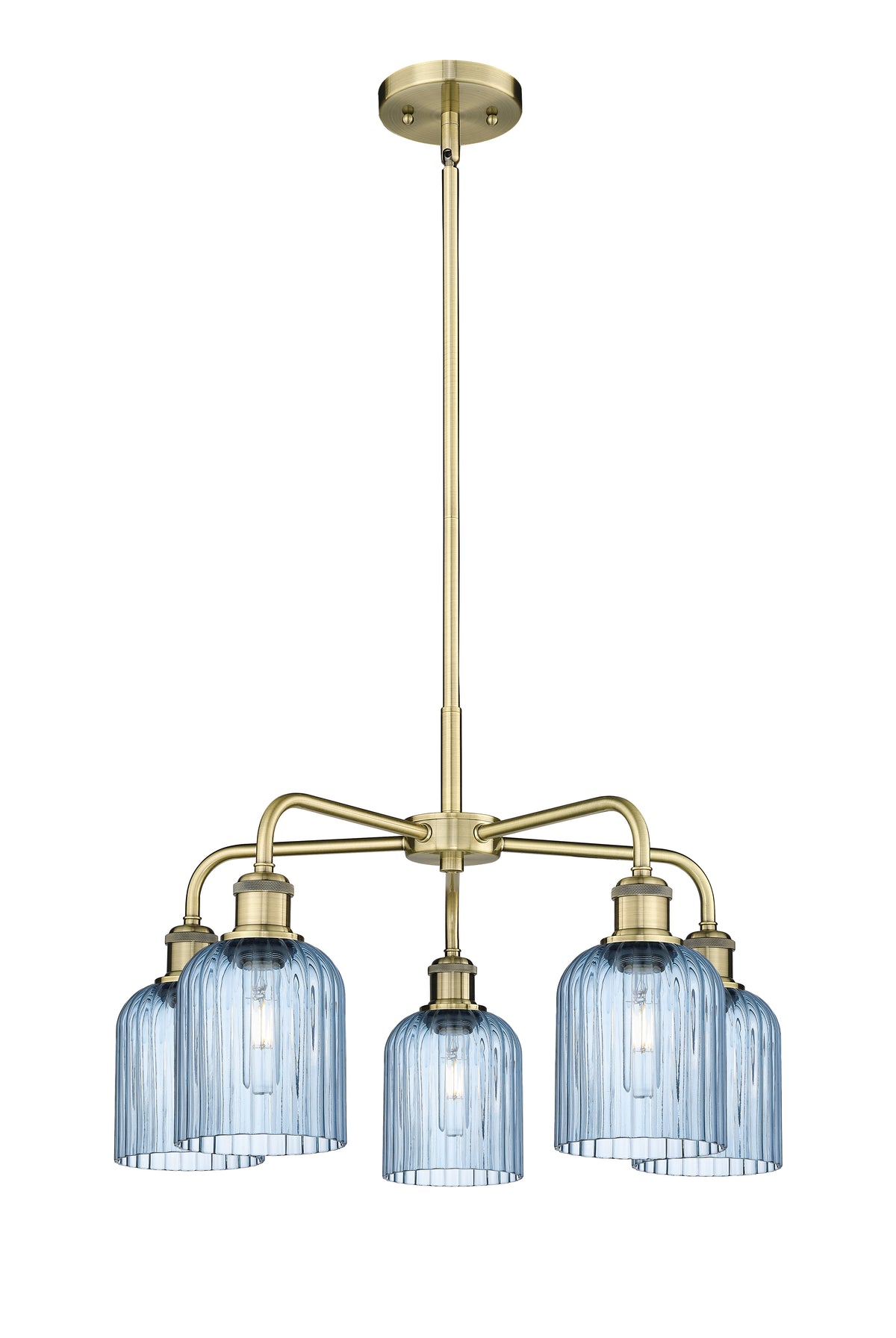 Ballston Chandelier Cast Brass Glass Steel