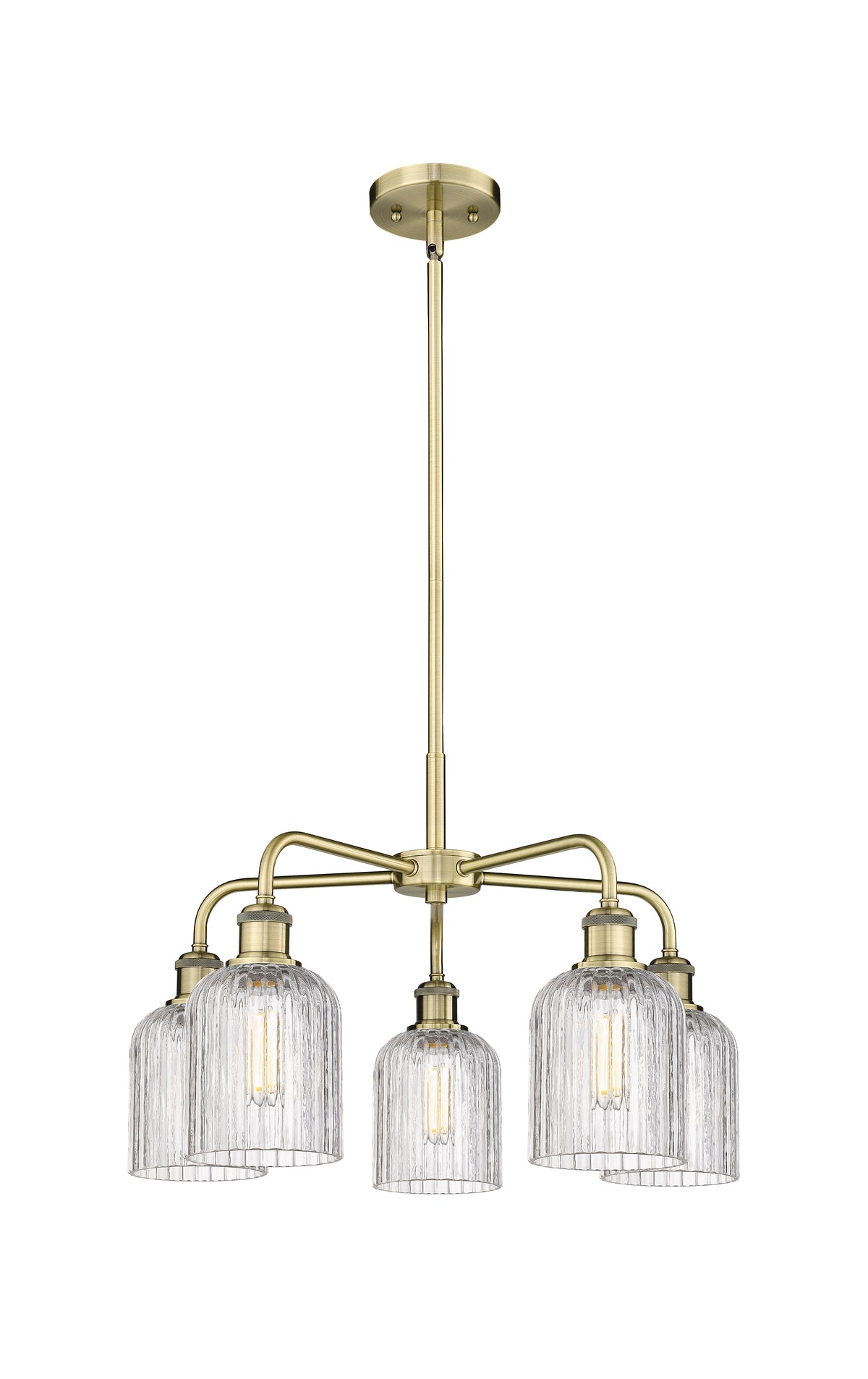 Ballston Chandelier Cast Brass Glass Steel