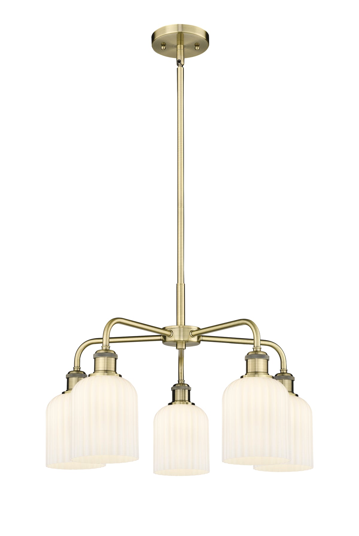 Ballston Chandelier Cast Brass Glass Steel